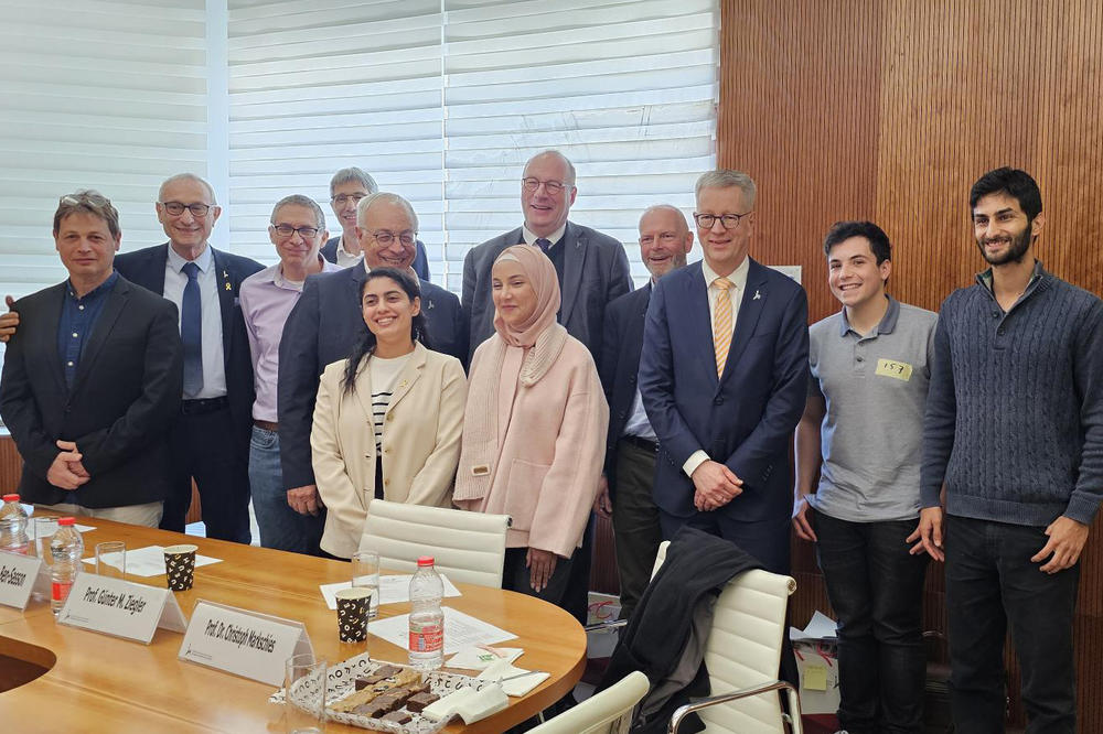 President of Freie Universität Günter M. Ziegler and President of the Berlin-Brandenburg Academy of Sciences and Humanities Christoph Markschies were warmly received at the Hebrew University in March 2024.