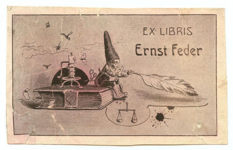 Ex Libris Ernst Feder
