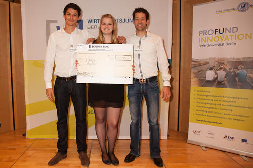 1. Platz für HeyMail: Lucas Gaffron, Friedgard Schütze, Leander Modersohn.