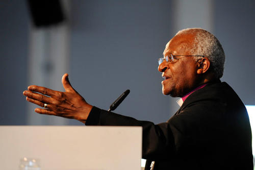 Desmond Tutu bei seiner Ansprache an der Freien Universität