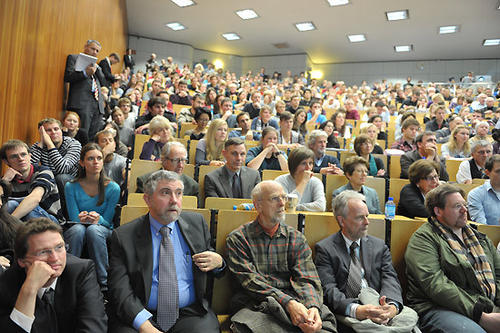 Mehr als 600 Zuhörer kamen zu Krugmans Vortrag zum Thema "The Failure of Crisis Management"