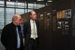 Professor Peter-André Alt, president of Freie Universität, and Professor Andreas Nachama, executive director of the Topography of Terror Foundation, visited the Documentation Center together.