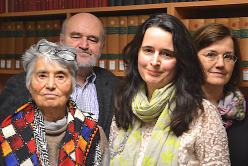 Von links nach rechts: Ruth Klüger, Hans Richard Brittnacher, Christiane Frohmann, Gesa Dane, Professorin am Institut für Deutsche und Niederländische Philologie der Freien Universität Berlin.