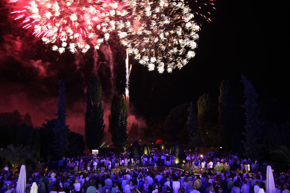 Höhepunkt der Botanischen Nacht: das Feuerwerk.