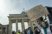 March for Europe: Im März organisierten Studierende des Masterstudiengangs Europawissenschaften der Freien Universität und der Technischen Universität eine große pro-europäische Demonstration.