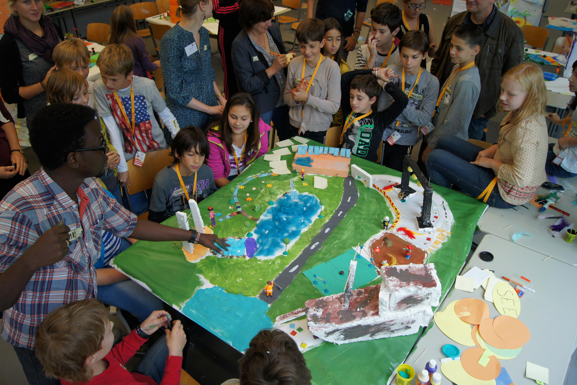 Auch bei dem Workshop "Design Thinking: Willkommen in der Stadt der Zukunft" hatten die Kinder viel Spaß.