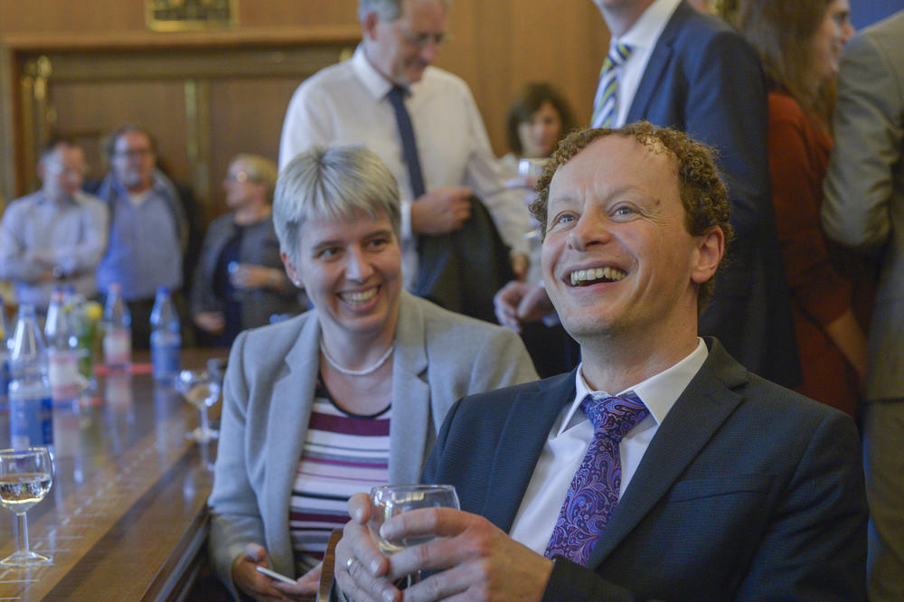 Freude bei Kanzlerin Dr. Andrea Bör und Professor Klaus Hoffmann-Holland, Erster Vizepräsident der Freien Universität.