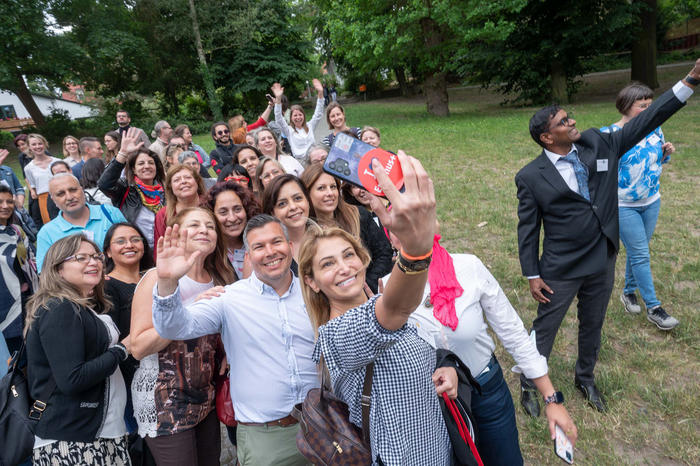 Gelebte Internationalität: Bei der Staff training week im Juni kamen kamen Universitätsmitarbeitende aus 35 Ländern zu einer Weiterbildung an der Freien Universität zusammen.