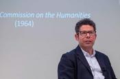 Paul Reitter von der Ohio State University betonte in seinem Festvortrag zum 15-jährigen Jubiläum des Dahlem Humanities Center die Bedeutung der Geisteswissenschaften an US-amerikanischen Universitäten.
