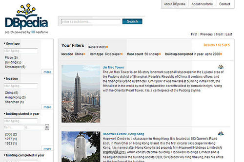 Das neue Such-Interface für Wikipedia ermöglicht intelligente Suche im Netz