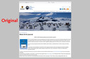 Die Webseite des „Arctic Journal“ – im Original...
