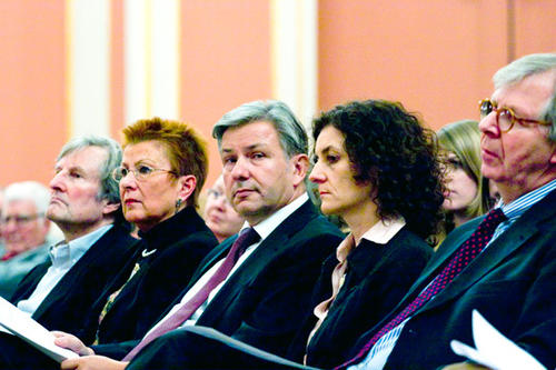 v.r.n.l.: Walter Rasch, Dea Loher, Klaus Wowereit, Prof. Christine Keitel-Kreidt, Prof. Gert Mattenklott