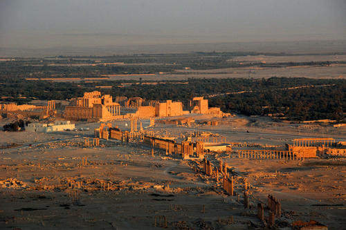 Syrisches Weltkulturerbe: Das Foto der antiken Oasenstadt Palmyra stammt aus dem Jahr 2008 und zeigt sie vor der Zerstörung durch die Terrormiliz „Islamischer Staat".