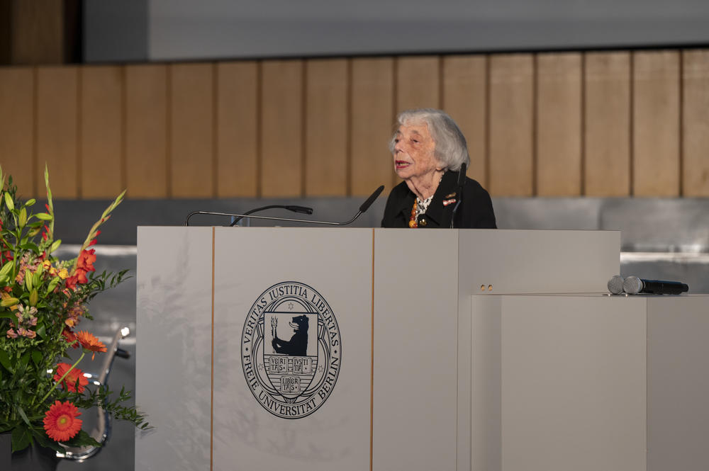 “Be human!” – This is Margot Friedländer’s appeal and message, not only to the audience in the Henry Ford Building.