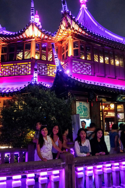 Built in 1559, Yu Garden is one of Shanghai’s most popular attractions. Vivi Feng (right) went there with her sister.