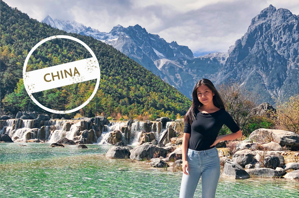 During her first semester, Vivi Feng explored many wonderful aspects of China: Here she is in Lijiang (丽江) in the southern Chinese province of Yunnan.