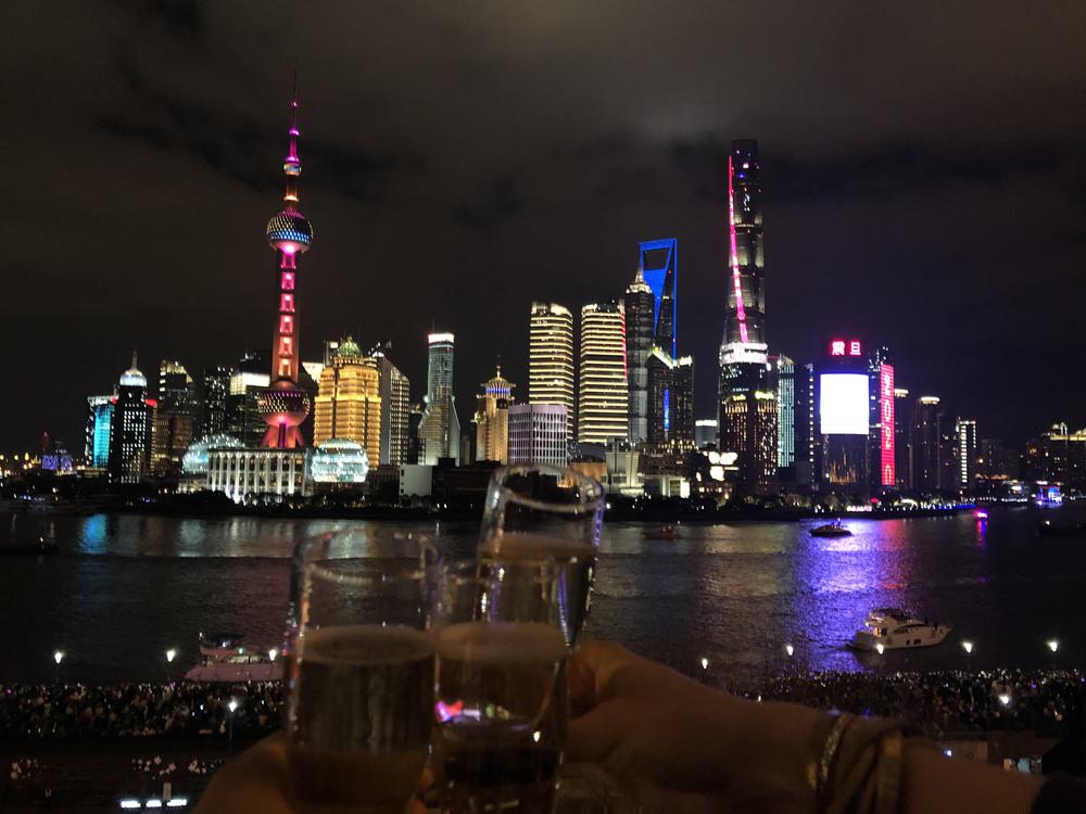The Shanghai skyline: The view is particularly beautiful on New Year's Eve.
