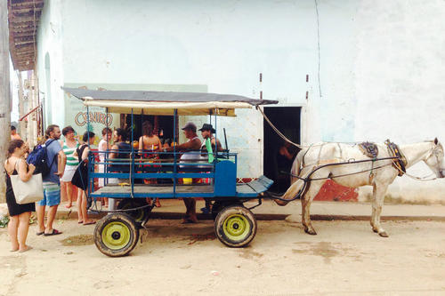 A fruit stand in Trinidad.