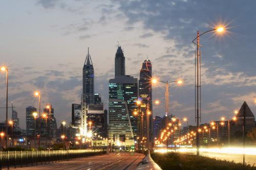 A trip to the 'big city glitz': Here the skyline of Jumeirah, a district of Dubai.