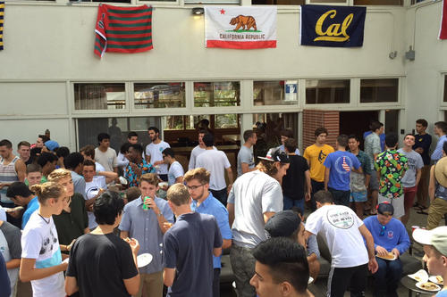 Recruiting members: The various fraternities look for new “brothers” during the first few weeks of college.
