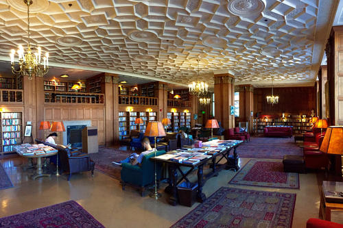 One of Berkeley’s more than 30 libraries. Laptops and e-readers are not allowed at this one, which is why Louis Potthoff appreciates it for a quiet break between lectures.