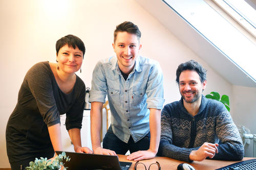Mastory founding team: Márta Judit Vitális, Bence Tornai and Felix Schwarz