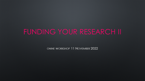 19 funding research II