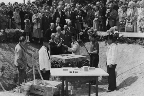 Ceremonial groundbreaking for the Henry Ford Building