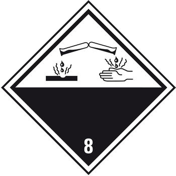 Danger label corrosive substances