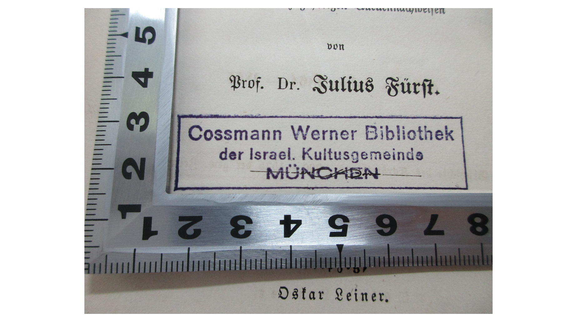 Cossmann Werner Bibliothek München