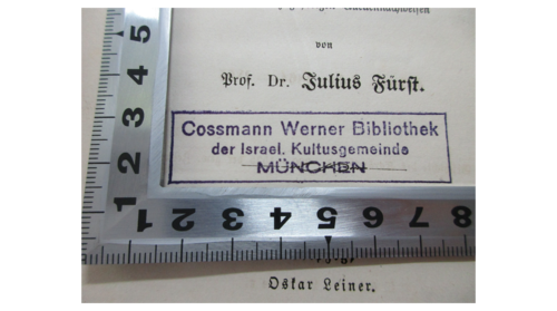 Cossmann Werner Bibliothek München
