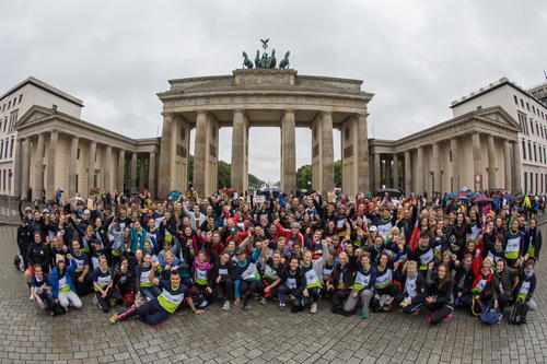 Mitarbeiter der Freien Universität beim Berliner Firmenlauf 2014