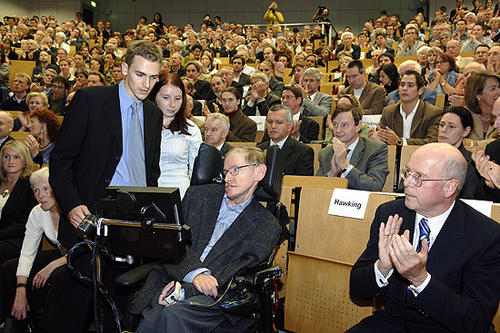 Der Physiker Stephen Hawking war im Oktober 2005 zu Gast an der Freien Universität.