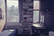 Schreibtisch, Bett, Regal: Die wesentlichen Merkmale der Zimmer im Studentenwohnheim Schlachtensee sind unverändert. Hier 1960...