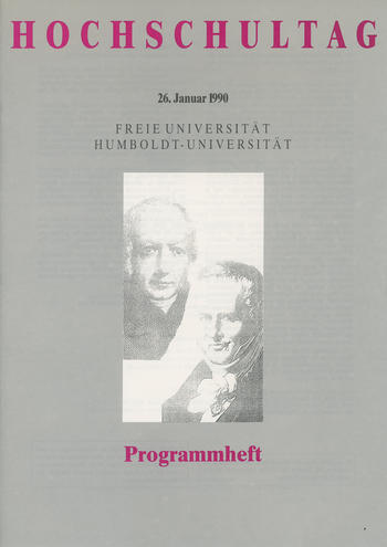 Das Programm zum Hochschultag von Humboldt-Universität und Freier Universität.