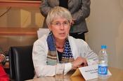 Prof. Gudrun Krämer, Director of the Berlin Graduate School Muslim Cultures and Societies during the press conference