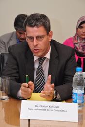 Dr. Florian Kohstall, Head of the new liaison office in Cairo, during the press conference