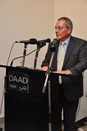 German ambassador to Egypt H.E. Michael Bock at the launch of the Liaison Office of Freie Universität Berlin in Cairo, 26 April 2010