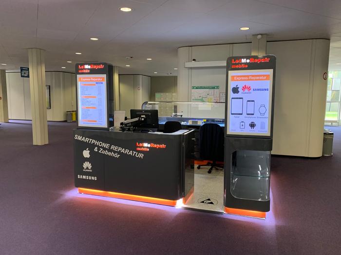 Neues Service-Kiosk für Smartphone-, Tablets- und Smartuhr-Reparaturen.