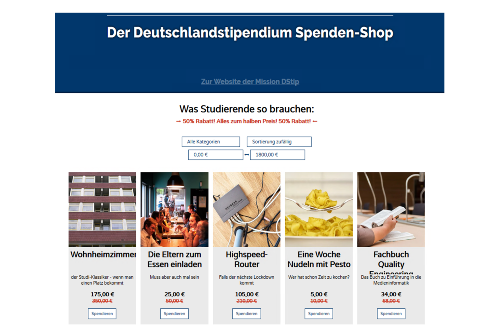 Mission DStip 2020 - Spendenshop