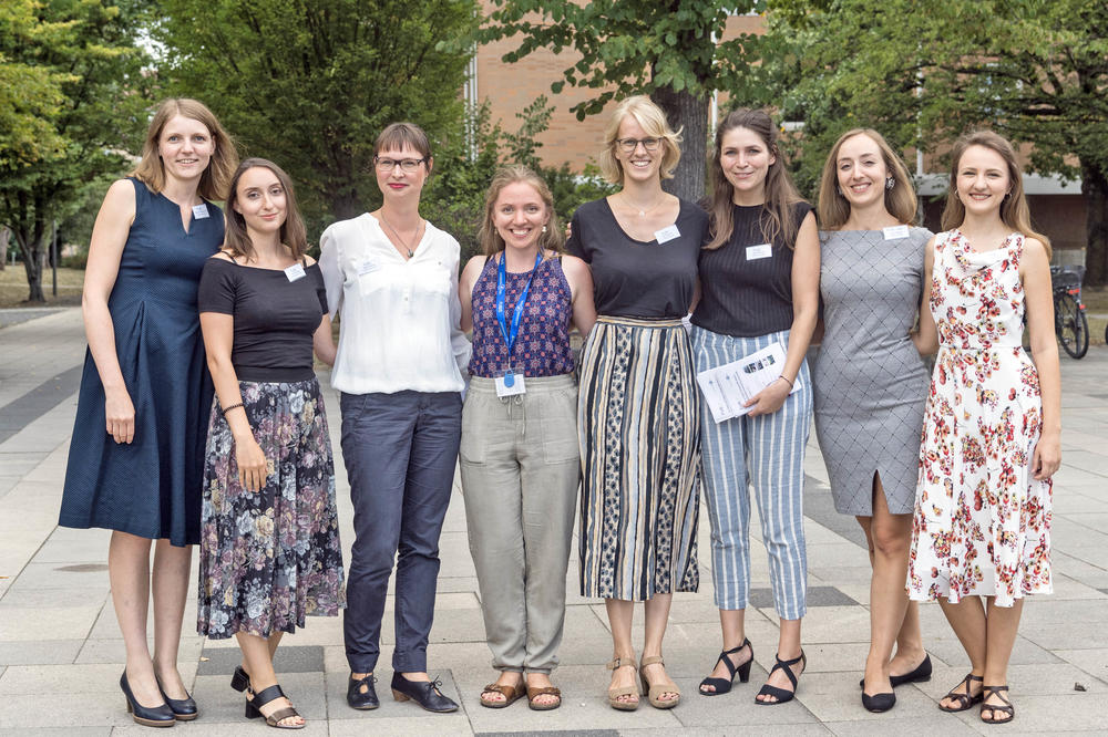 Das Fubis-Team (v.l.n.r.): Dorothee Mackowiak, Ornella Maggi, Sophia Krause, Anna Heptner, Pia Viebrock, Valerie Heidel, Kyra Gawlista und Juna Kühn.