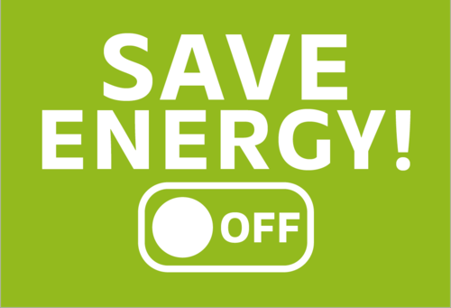 Aufkleber Save Energy
