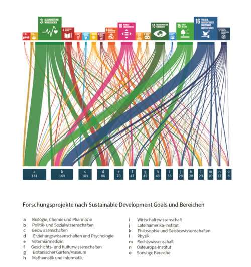 Forschungsprojekte nach SDGs und Bereichen (Bildquelle: Susanne Wehr)