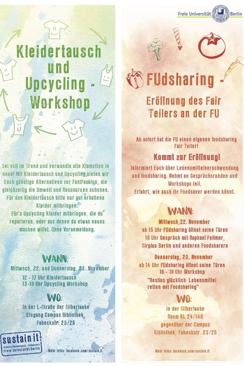 Kleidertausch_Upcycling_FUdsharing-Plakat