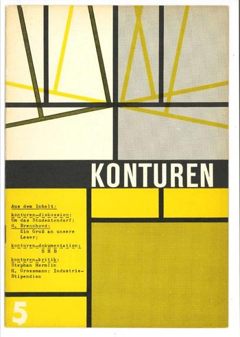 „Dorfnachrichten“ des Studentendorfs: Deckblatt der Zeitschrift Konturen